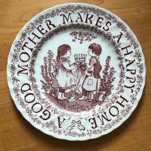 Staffordshire Plate Tribute to Mother 9"